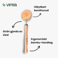 Øko Oppvaskbørste i Bambus og Sisal